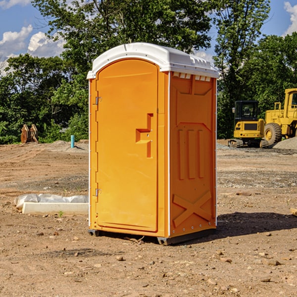 how often are the porta potties cleaned and serviced during a rental period in Vestaburg